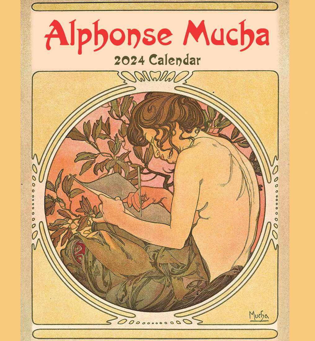 2024 ALPHONSE MUCHA WALL CALENDAR Brumby Sunstate   9781087506739 